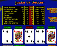 Jacks or Better Video Poker poker HTML5 jtk